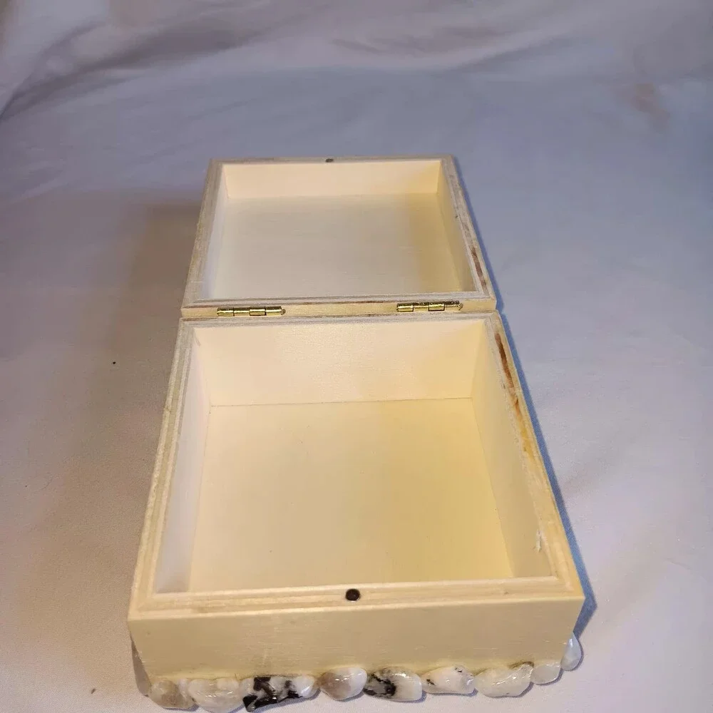 Heart Crystal Wood Jewelry Box